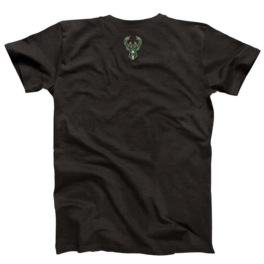 Unisex NBALab x Hyperfly Heather Black Milwaukee Bucks Year of the Snake Lunar New Collection T-Shirt