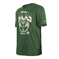 T-shirt unisexe New Era Hunter Green Milwaukee Bucks Summer Classics