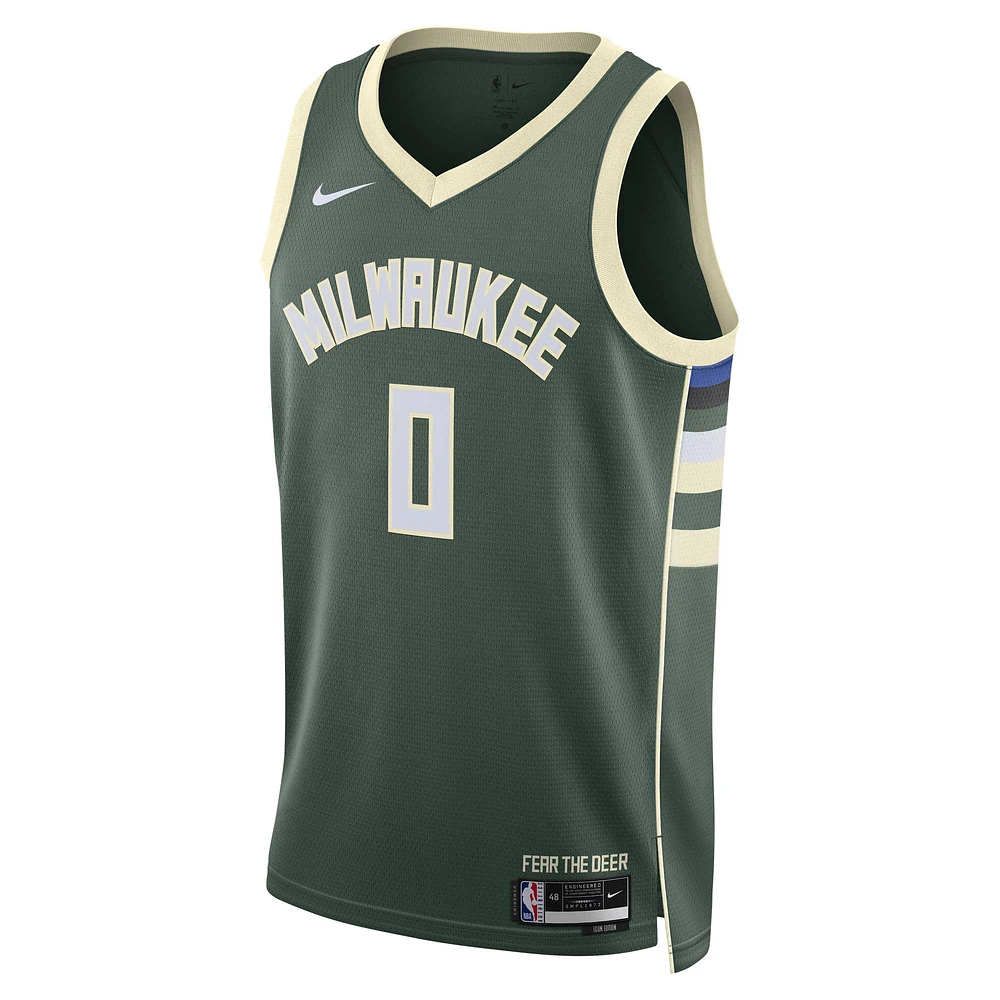 Unisex Nike Damian Lillard Hunter Green Milwaukee Bucks Swingman Jersey - Icon Edition