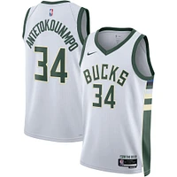 Unisex Nike Giannis Antetokounmpo White Milwaukee Bucks Swingman Jersey - Association Edition