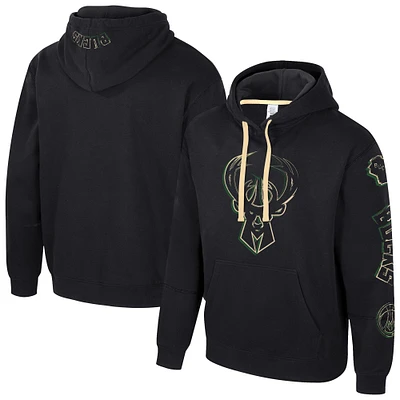 Sweat à capuche unisexe Stadium Essentials noir Milwaukee Bucks Elementized