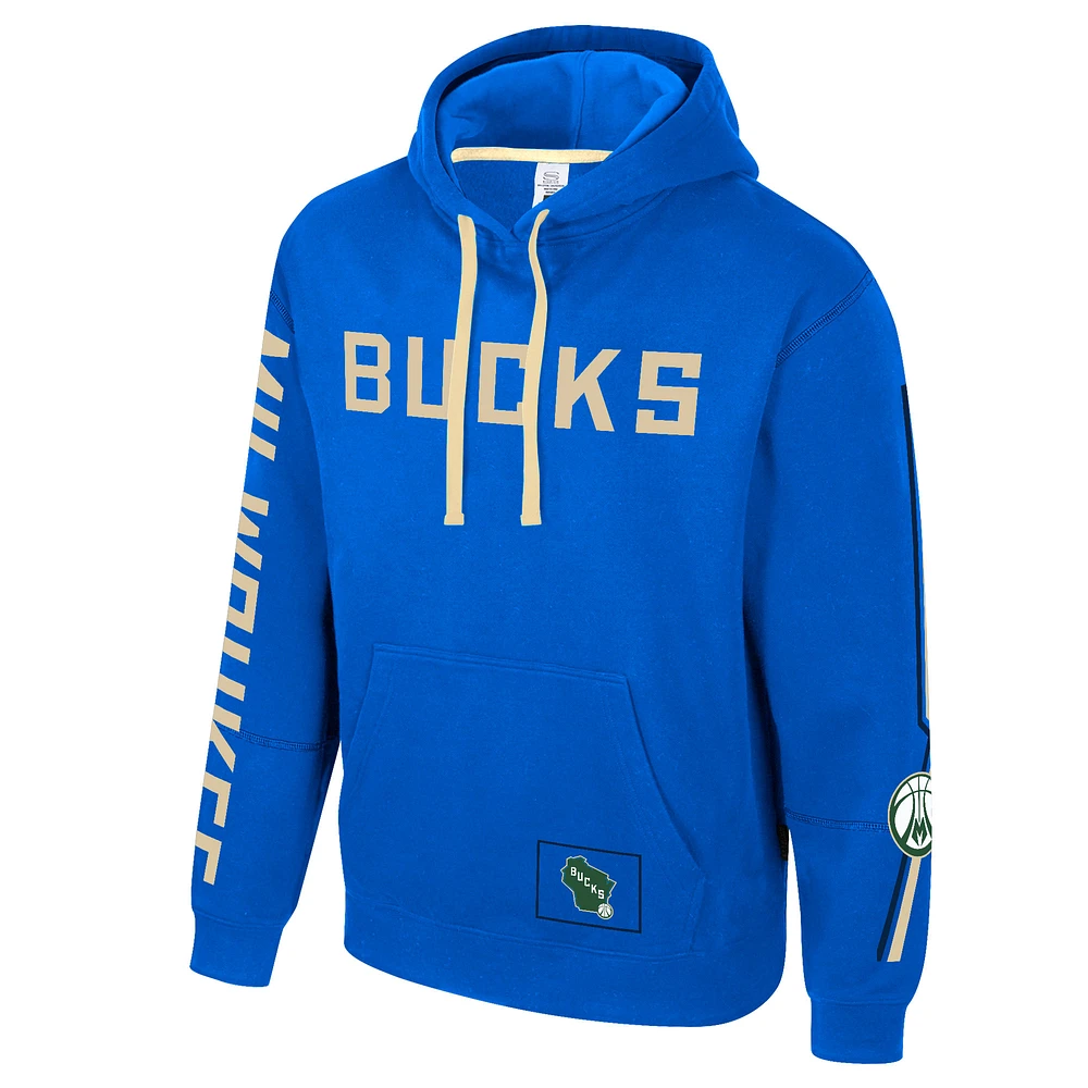 Unisex Stadium Essentials Royal Milwaukee Bucks 2024/25 City Edition Star Pullover Hoodie