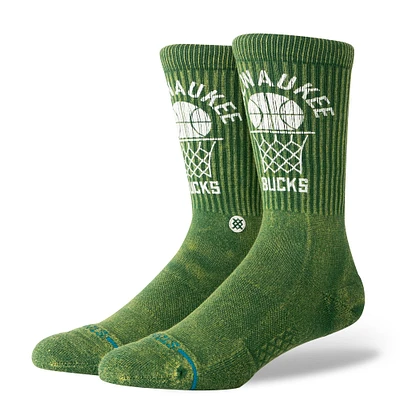 Unisex Stance Hunter Green Milwaukee Bucks Vintage Crew Sock