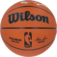 Victor Wembanyama & Giannis Antetokounmpo Autographed Wilson Official Game Basketball 