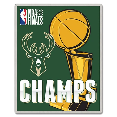 Pin's de collection des champions de la finale de la NBA des Milwaukee Bucks 2021