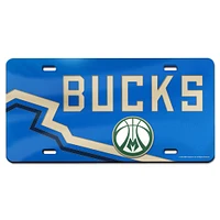 Plaque d'immatriculation en acrylique découpée au laser WinCraft Milwaukee Bucks 2024/25 City Edition