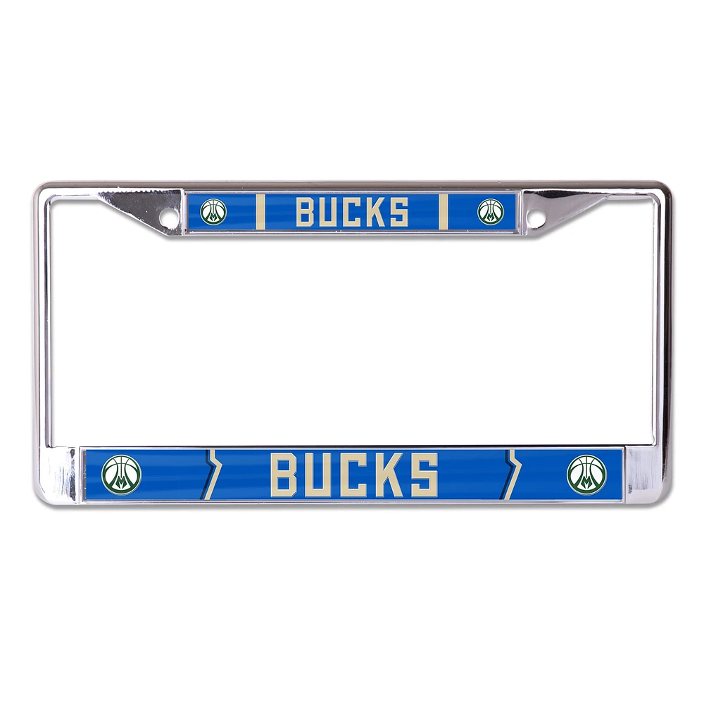 Cadre de plaque d'immatriculation en métal découpé au laser WinCraft Milwaukee Bucks 2024/25 City Edition