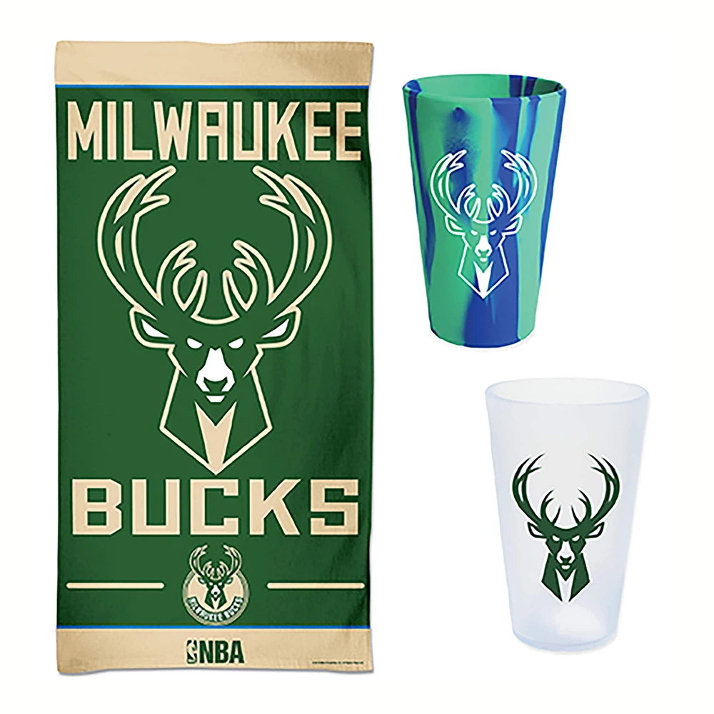 WinCraft Milwaukee Bucks Beach Day Accessories Pack