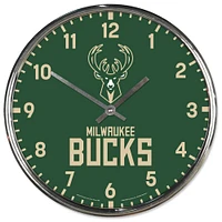 WinCraft Milwaukee Bucks Chrome Wall Clock