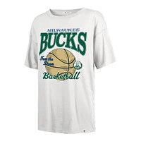 T-shirt blanc pour femme Milwaukee Bucks City Edition Down Court Sadie '47