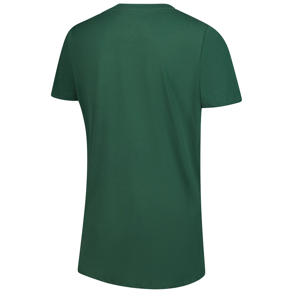 Women's Fanatics  Hunter Green Milwaukee Bucks Top Baller T-Shirt