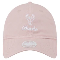 Women's New Era  Pink Milwaukee Bucks Gameday Preppy 9Twenty Adjustable Hat