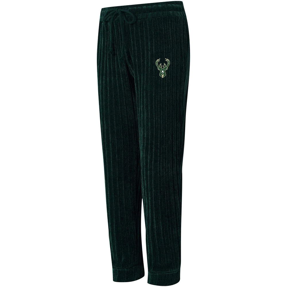 Women's College Concepts Hunter Green Milwaukee Bucks Linger Pants