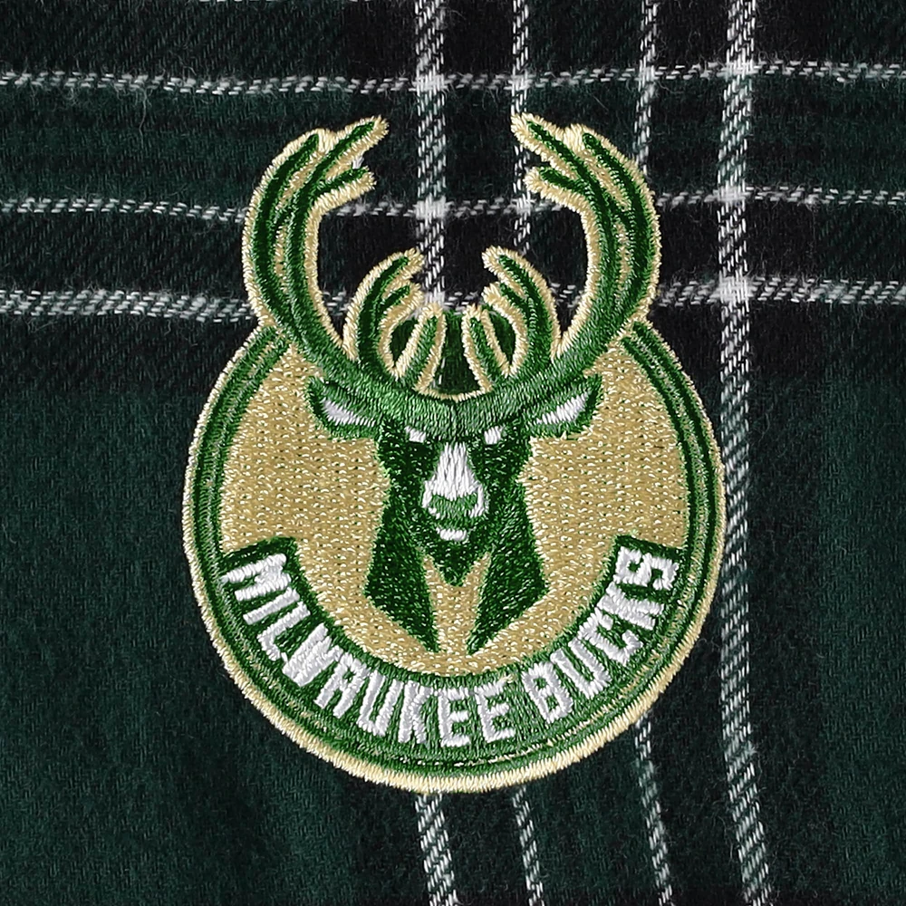 Concepts Sport Hunter Green/Black Milwaukee Bucks Badge T-shirt et pantalon de pyjama Ensemble nuit