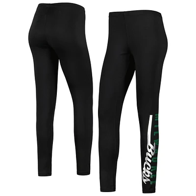 Women's G-III 4Her by Carl Banks Black Milwaukee Bucks Jump Shot Leggings