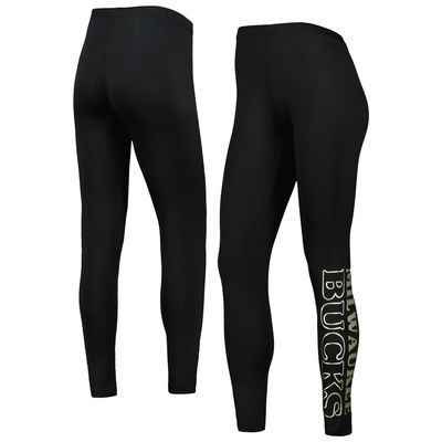 Women's G-III 4Her by Carl Banks Black Milwaukee Bucks Stadium - Leggings