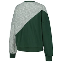 Sweat-shirt à capuche fendu G-III 4Her par Carl Banks pour femmes Hunter Green Milwaukee Bucks Benches