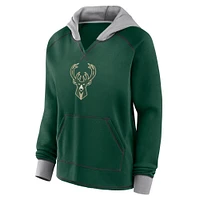 Women's Hunter Green Milwaukee Bucks Boom Pullover Hoodie