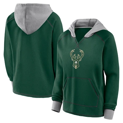 Sweat à capuche vert chasseur pour femme Milwaukee Bucks Boom