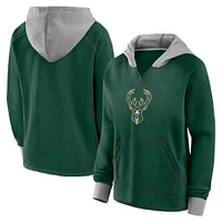 Women's Hunter Green Milwaukee Bucks Boom Pullover Hoodie