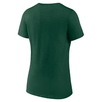 Women's  Hunter Green Milwaukee Bucks Unrivaled V-Neck T-Shirt