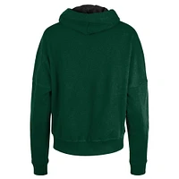 Women's New Era Hunter Green Milwaukee Bucks Boxy Pullover Hoodie