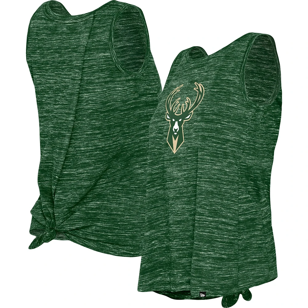 Débardeur pour femme Milwaukee Bucks Space Dye Active New Era vert chasseur