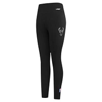 Legging en jersey tri-blend noir Pro Standard pour femme des Milwaukee Bucks « Paint the City »