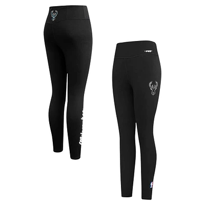 Legging en jersey tri-blend noir Pro Standard pour femme des Milwaukee Bucks « Paint the City »