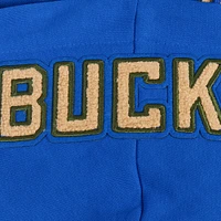 Sweat à capuche court en chenille pour femme Pro Standard Blue Milwaukee Bucks City Edition 2024/25