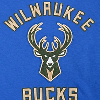 Sweat à capuche court en chenille pour femme Pro Standard Blue Milwaukee Bucks City Edition 2024/25