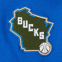 Sweat à capuche court en chenille pour femme Pro Standard Blue Milwaukee Bucks City Edition 2024/25