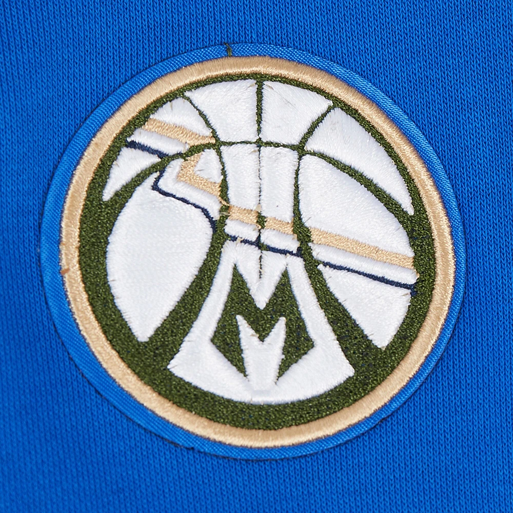 Sweat à capuche court en chenille pour femme Pro Standard Blue Milwaukee Bucks City Edition 2024/25