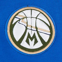Sweat à capuche court en chenille pour femme Pro Standard Blue Milwaukee Bucks City Edition 2024/25