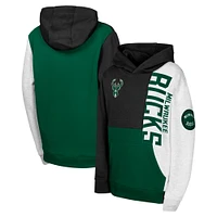 Sweat à capuche noir pour jeunes Milwaukee Bucks Splash