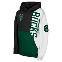 Sweat à capuche noir pour jeunes Milwaukee Bucks Splash