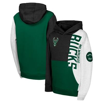 Sweat à capuche noir pour jeunes Milwaukee Bucks Splash