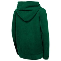 Youth Hunter Green Milwaukee Bucks Key Line Sherpa Full-Zip Hoodie