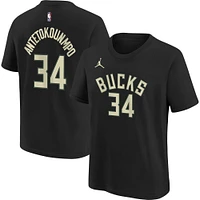 T-shirt Jordan Brand Giannis Antetokounmpo pour jeune Milwaukee Bucks Statement Edition avec nom et numéro de joueur