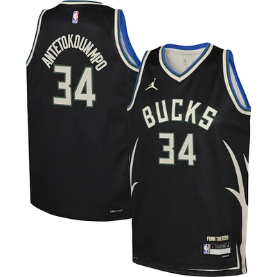 Maillot Milwaukee Bucks Swingman Jordan Brand Giannis Antetokounmpo pour jeune - Statement Edition