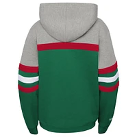 Youth Mitchell & Ness Green/Heather Gray Milwaukee Bucks Hardwood Classics Head Coach Pullover Hoodie