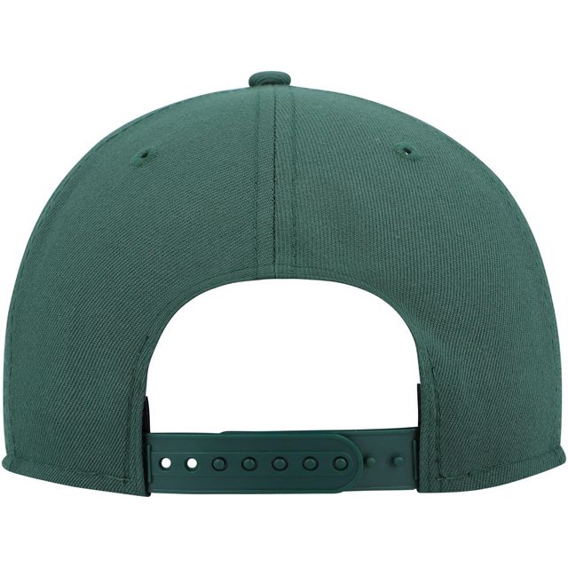 Casquette 9FIFTY Snapback New Era Hunter Green Milwaukee Bucks 2021 NBA Finals Champions On The Court pour jeune