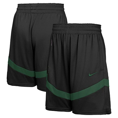 Short d'entraînement en maille Nike noir Milwaukee Bucks pour jeunes