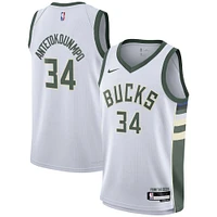 Youth Nike Giannis Antetokounmpo White Milwaukee Bucks Swingman Jersey - Association Edition