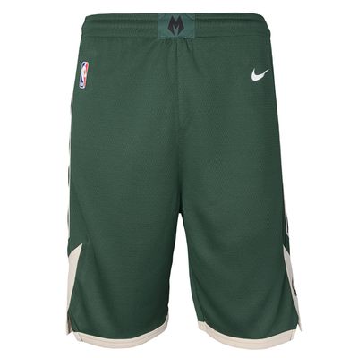 Youth Nike Hunter Green Milwaukee Bucks 2020/21 Swingman - Shorts Icon Edition