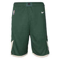 Short Nike Hunter Green Milwaukee Bucks Swingman Performance pour jeune – Édition Icon