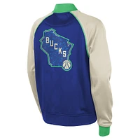 Veste entièrement zippée Nike Royal Milwaukee Bucks 2023/24 City Edition Authentic Showtime pour jeune