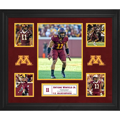Collage encadré de 5 photographies des Golden Gophers du Minnesota d'Antoine Winfield Jr.