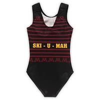 Girls Youth Black Minnesota Golden Gophers Spirit Leotard