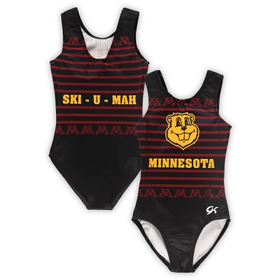 Girls Youth Black Minnesota Golden Gophers Spirit Leotard